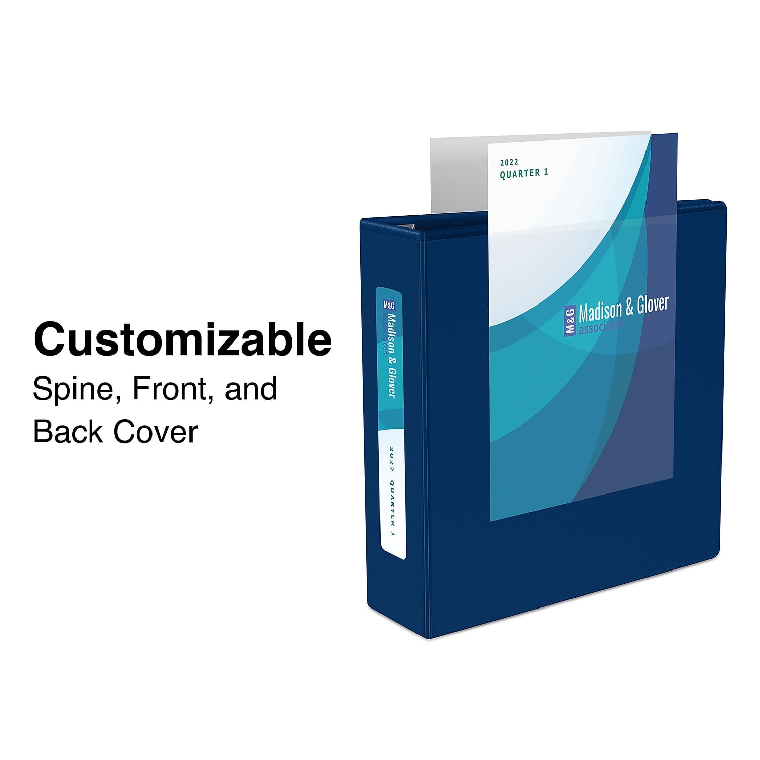 Staples Heavy Duty 3" 3-Ring View Binder with D-Rings and Four Interior Pockets Navy Blue  2/Pack