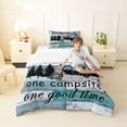 thumbnail image 4 of Erosebridal Rustic Cabin Camper Twin Comforter Sets,Camping Adventure Theme Bedding Set For Kids Boys,Reversible,2-Piece, 4 of 7