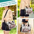 thumbnail image 5 of Small Cooler Bag Lunch Bag Portable Meal Bag Work Meal Bag Outdoor Meal Bag Travel Meal Bag Picnic Meal Bag Going Out Meal Bag Super Cute Gray Rabbit, 5 of 6