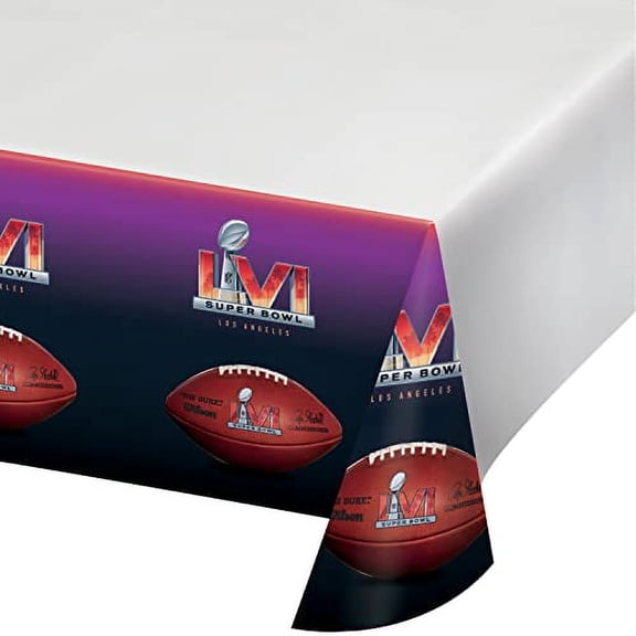 Super Bowl LVI Plastic Tablecloth, 3 ct