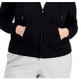 thumbnail image 3 of ID Ideology Women's Full Zip Hooded Jacket Black Size 2X, 3 of 3