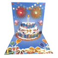 thumbnail image 2 of Clearance Greeting Card under $10,Happy Birthday Music Lighting Three Greeting Card Singing Birthday Card Hollow Paper Carving Gift 3D Birthday Card, 2 of 5