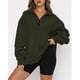 thumbnail image 4 of Sudadera con media cremallera,Sudadera de manga larga con media cremallera para mujer Sudadera de color puro resistente y resistente, 4 of 6