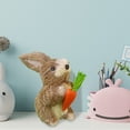 thumbnail image 1 of Easter ornament display,Easter Bunny Statue Standing Straw Rabbit Simulation Bunny Garden Decor Hand Woven Straw Animal Figurine Festival Home Ornament, 1 of 4
