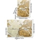 thumbnail image 2 of Funda para pasaporte con diseño de mapa del mundo Goldenrod, funda para pasaporte de viaje, billetera con tarjetero y cierre elástico., 2 of 9