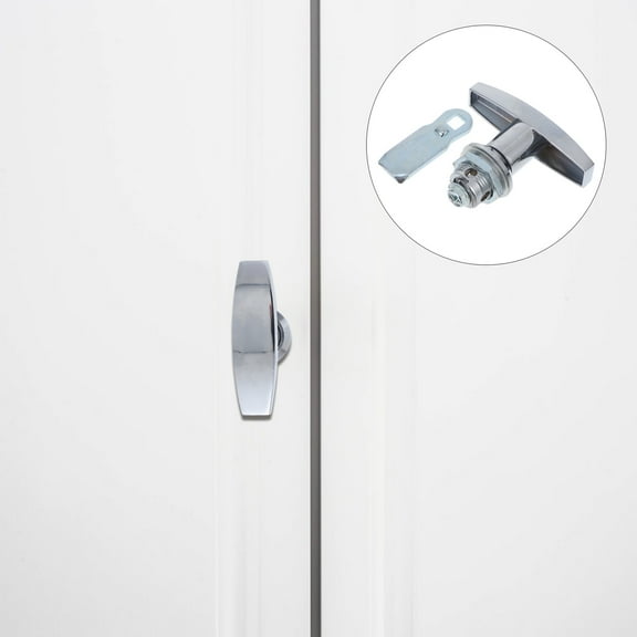 Clispeed Cabinet Door Latches T Shaped Handle Lock Zinc Alloy 1 Set