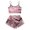 Pink, variant on WTOBBY Women's Retro Floral Print Halloween Pajama Set Sleeveless Adjustable Strap Vest & Elastic Waist Shorts Two-Piece Comfy Sleepwear Lounge Home Wear,Beige L