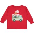 thumbnail image 3 of Inktastic Green Ice Cream Truck Girls Long Sleeve Toddler T-Shirt, 3 of 5