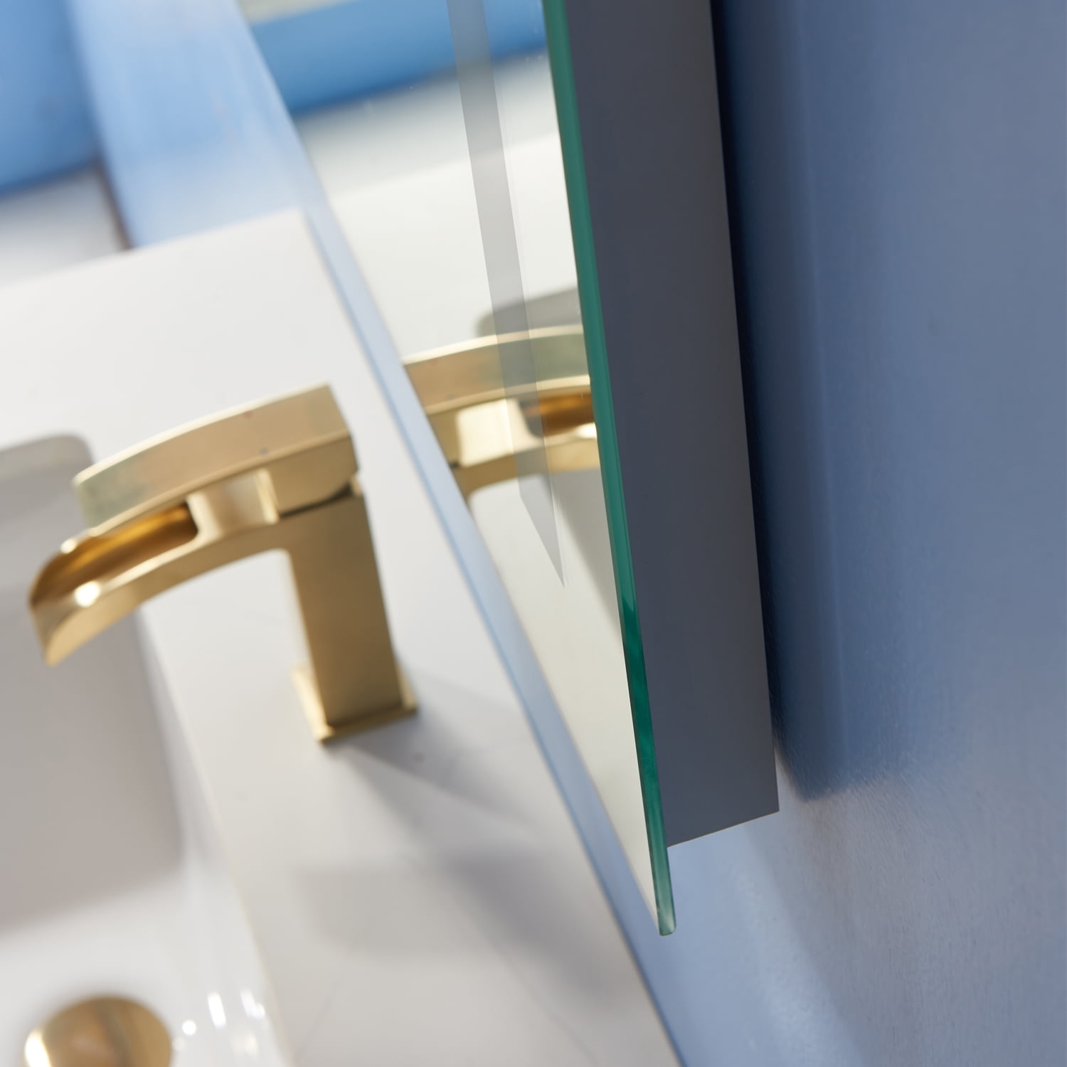 Vinnova 48" Rectangle LED Bathroom Vanity Mirror, Clear