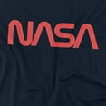 thumbnail image 2 of NASA T-Shirt Worm Logo On Navy Unisex Graphic Tee for Men & Women, 2 of 7