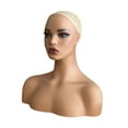 thumbnail image 3 of Cabeza De Maniquí Femenina Con Hombro, Cabeza De PVC Para Gafas, Barbería, 3 of 9