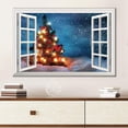 thumbnail image 2 of wall26 - Window Frame Style Canvas Wall Art - Christmas Tree in Snow - Giclee Print Gallery Wrap Modern Home Art Ready to Hang - 32x48 inches, 2 of 4