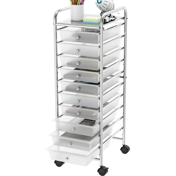 Rolling Craft Cart With Drawers