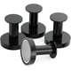 thumbnail image 1 of Perchero magnético negro para colgar abrigos y bolsos, 4 ganchos de pared negros extremadamente resistentes, perchero, 1 of 5