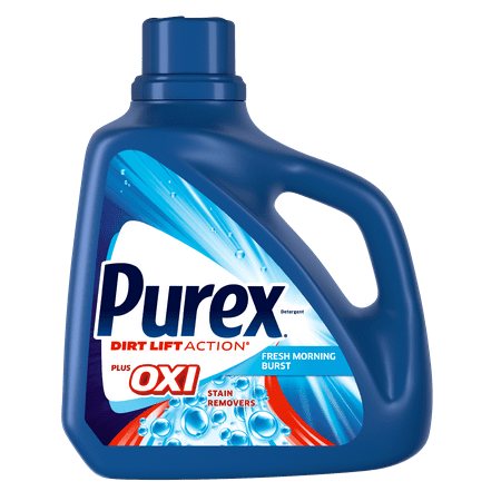 Purex Liquid Laundry Detergent Plus Oxi, Fresh Morning Burst, 128 Fluid Ounces, 71