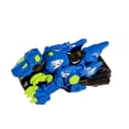 thumbnail image 2 of Juguete de dinosaurio transformador, transformación automática, juego divertido, juguete de dinosaurio deslizante para niños en edad preescolar, niñas velociraptor azul, 2 of 10