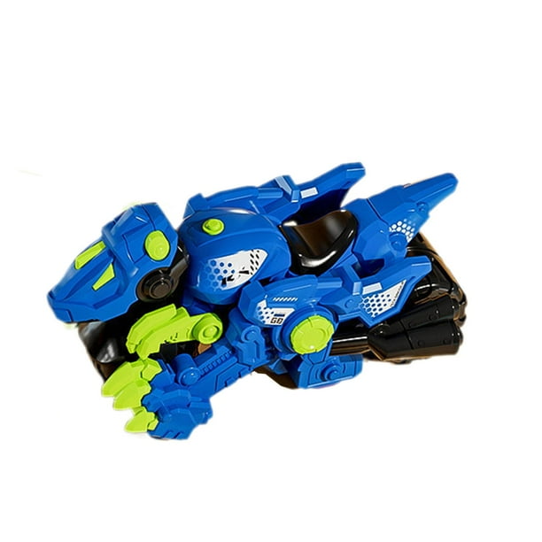 Juguete de dinosaurio transformable, vehículo de juego para niños, educativo para niños y niñas. velociraptor azul