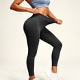 thumbnail image 4 of Zeliretfy Leggings for Women's Solid Color Yoga Leggings Soft Abdominal High Elastic Slim High Waist Yoga Pants Leggings for Women Tummy Control, 4 of 7
