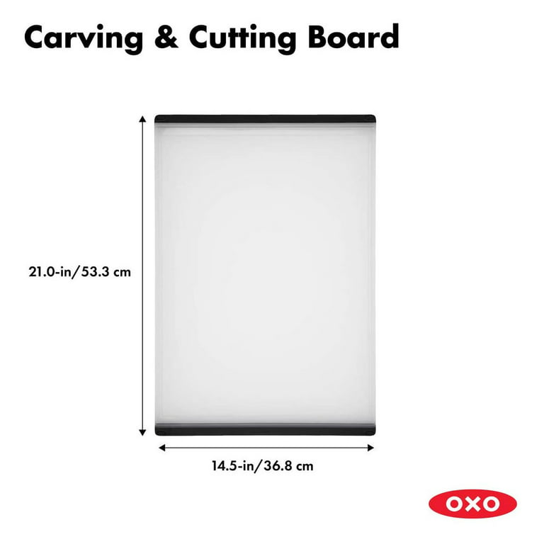 OXO Good Grips Plastic Carving & Cutting Board and Good Grips 2-Piece  Plastic Cutting Board Set (Pack of 1)