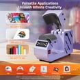 thumbnail image 3 of Hat Heat Press Machine,GOCHIFIX Automatic Hat Heat Press with 2pcs Interchangeable Platens for Caps Hats T-Shirts and HTV Iron On and Sublimation Projects,Purple, 3 of 11