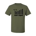 thumbnail image 2 of Love's Signal Love Language Couple Valentine's Day Men's Graphic T-Shirt, Military Green, X-Large, 2 of 3