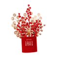 thumbnail image 4 of Cubo de bendición de Año Nuevo Macarena con arreglo de flores rojas Estilo C, 4 of 8