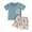 Blue, variant on Otqutp Toddler Bodysuits for Boys Girls Clothes Cow Cactus Prints Short Sleeve Tops Shorts 2pcs Clothing Set Party Outfits
