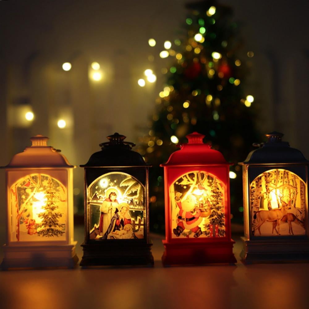 Protoiya Vintage Candle Lantern，Lantern with FlickerinED,Battery Includg  Led,Decorative Hanging Lantern,Christmas Decorative Lantern,Indoor Candle