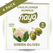 Keto Cauliflower Hummus, GREEN OLIVES. By Naya's Natural Foods.