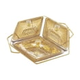 thumbnail image 3 of Bandeja dividida, contenedor para refrigerios, plato de refrigerio de vidrio, plato para servir con tapa, para 3 compartimentos, 3 of 9