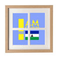 thumbnail image 1 of I Am From Lesotho Art Deco Fashion Frame Wall Tabletop Display 4 Openings Picture, 1 of 3