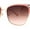 Gold Pink Black Pink, variant on Womens Oversize Half Rim Look Metal Rim Cat Eye Designer Sunglasses Gold Brown