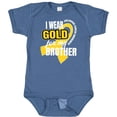 thumbnail image 3 of Inktastic I Wear Gold for My Brother Childhood Cancer Awareness Boys or Girls Baby Bodysuit, 3 of 5