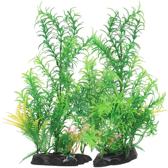 LULULION Fish Tank Decorations Plastic Assorted Color 2Set