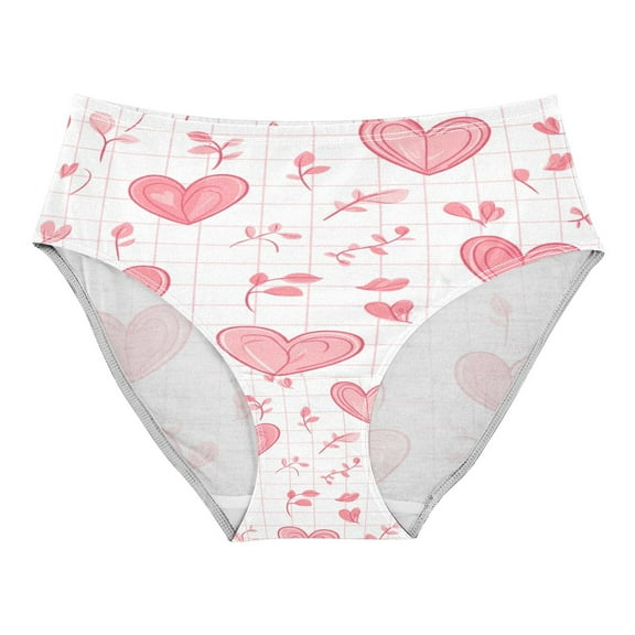 Women's Underwear Pink Heart Hipster Panties Underwear for women, X-Small