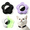 Black + Lilac Purple + Glow in The Dark, variant on SENHAWK 3 Pack 3D Flower Waterproof AirTag Holder, Soft Silicone Full Cover Pet Collar Case Compatible with AirTag 1st/2nd Gen, Anti-Lost Tracker Cover for Dogs Cats Small Medium Large Pets