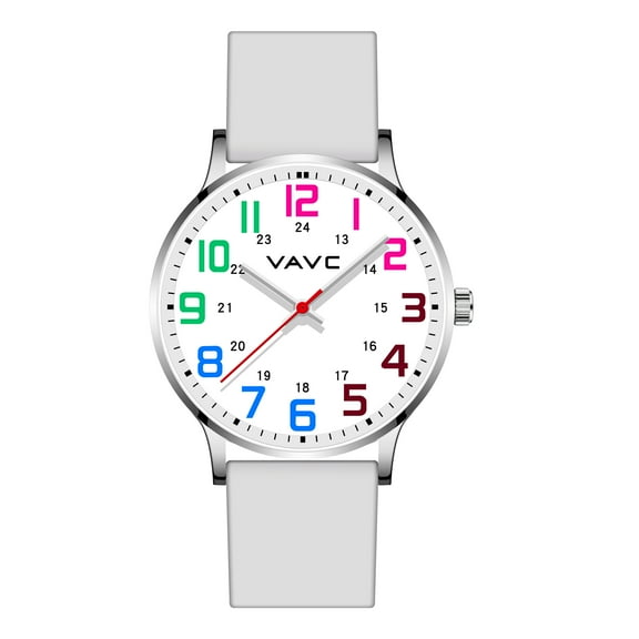 VAVC Nurse Watch Women with Big Dial 40MM Easy to Read 4 Color Numeral