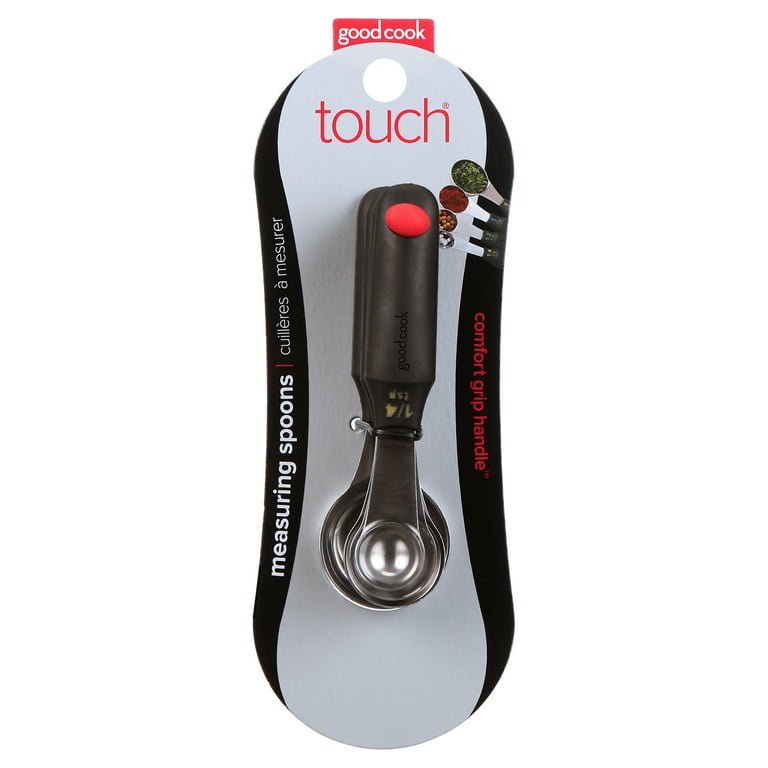 Good Cook Touch Measuring Spoons, Stainless Steel, 4 Pieces