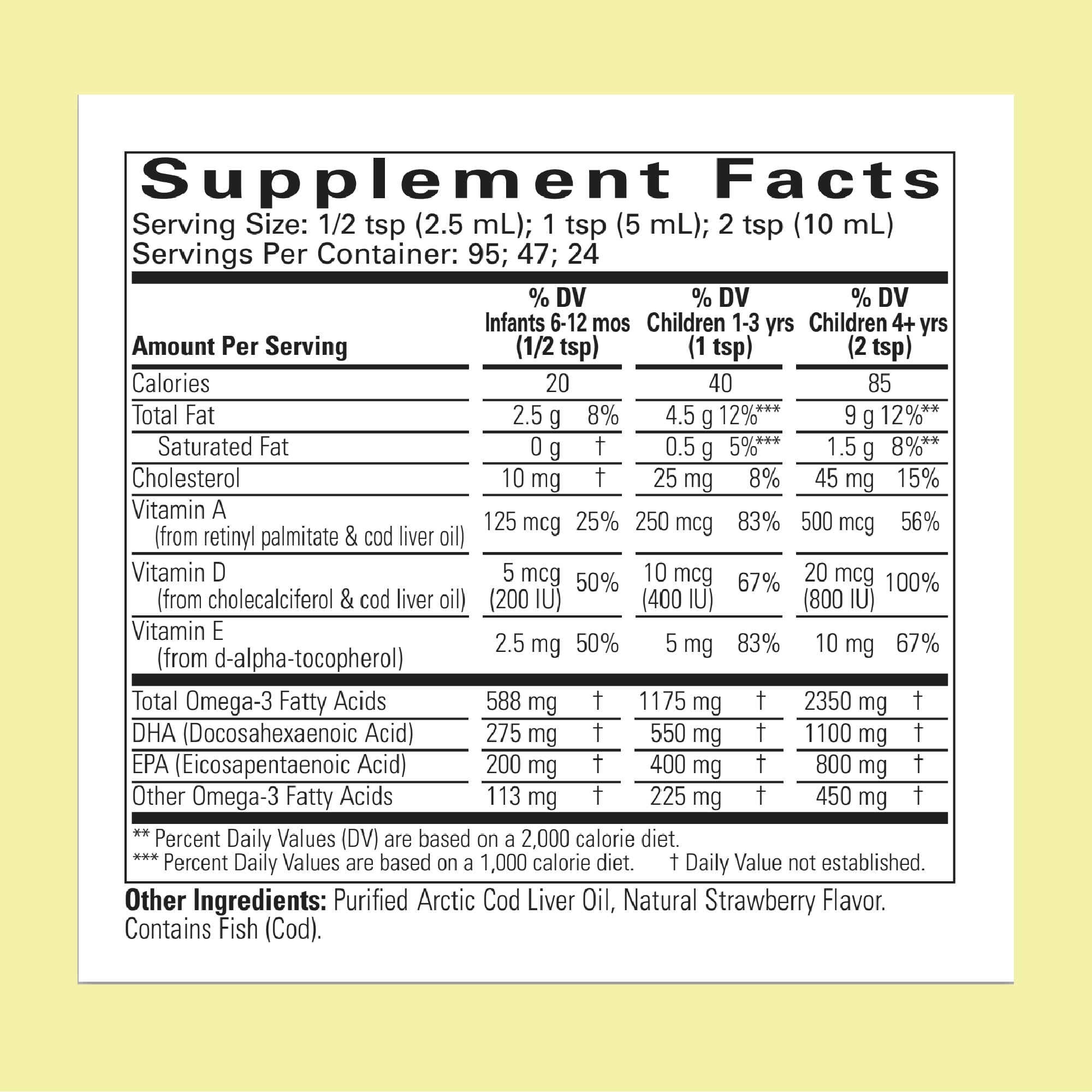 ChildLife Essentials Omega-3 Liquid Cod Liver Oil for Kids, Brain & Immune Support, Strawberry, 8 Oz (Pack of 1)