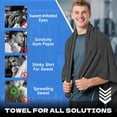 thumbnail image 3 of Toalla de gimnasio SOOWASH de microfibra para ducha, secado rápido, 70 x 140 cm, 3 of 6