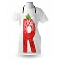 thumbnail image 3 of Letter R Apron Food Elements in Such a Way Resembling Capital R Summer Season Food, Unisex Kitchen Bib Apron with Adjustable Neck for Cooking Baking Gardening, Vermilion Green Orange, by Ambesonne, 3 of 3