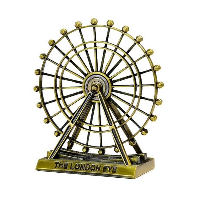 Abbracc Statue de Roue Rotative Sculpture Moderne pour Étagère de Meuble TV de Table Bronze