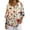 Multicolor02, variant on Solid Color 3/4 Sleeve V Neck T Shirt for Women Casual Buttoned Pullover Tops Loose Fit Lightweight Soft Tees for Summer Daily Outfits and Loungewear
