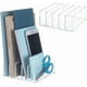 thumbnail image 1 of Organizador de escritorio acrílico transparente de 5 compartimentos con separador (2 unidades). Organizador vertical de cartas y archivos., 1 of 5