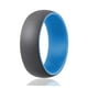 thumbnail image 1 of Anillo de bodas de silicona - Colección Duo estilo cúpula - Azul claro-gris de ROQ para hombre - Anillo de 12 mm, 1 of 2