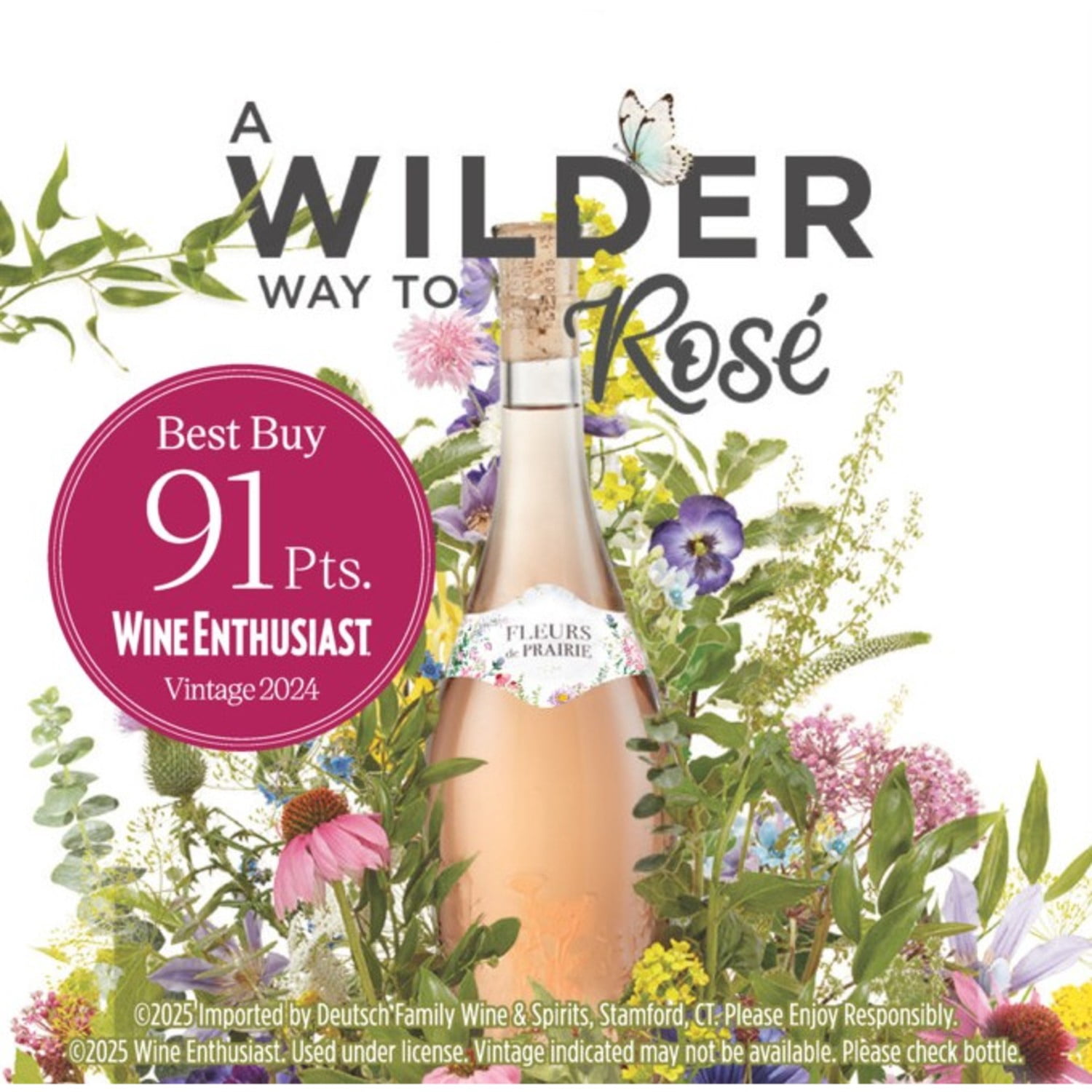 Fleurs de Prairie, Ros√© Wine, 750 ml Bottle, France - Walmart.com
