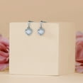 thumbnail image 3 of JeenMata Pendientes de Corazón Eterno de 1,25 Quilates con Moissanita: Abril, Bañados en Oro Blanco de 18 K sobre Plata, 3 of 7