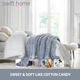 thumbnail image 2 of Swift Home Oversized 60" x 70" Extra-Fluffy High Pile Cotton Candy Soft Faux Fur Throw Blanket, 2 of 6