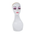 thumbnail image 2 of Cabeza de maniquí calva, cabeza de entrenamiento lisa, soporte para peluca con cabeza de maniquí de hombro para Sombra de ojos violeta, 2 of 9