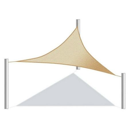 ALEKO Sun Shade Sail - Triangular, Multiple Sizes and (Best Fabric For Shade Sails)